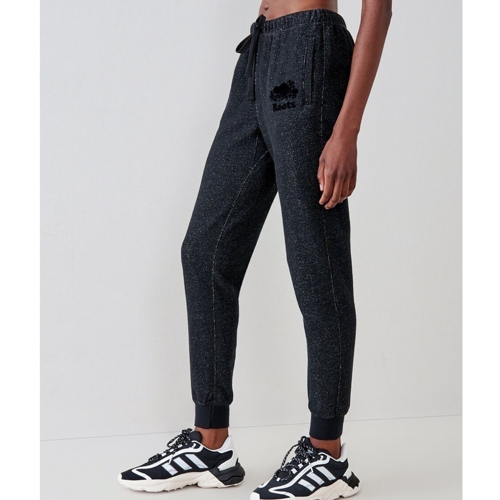 Roots Black Slim Cuff Sweatpant size XS - Picture 2 of 10